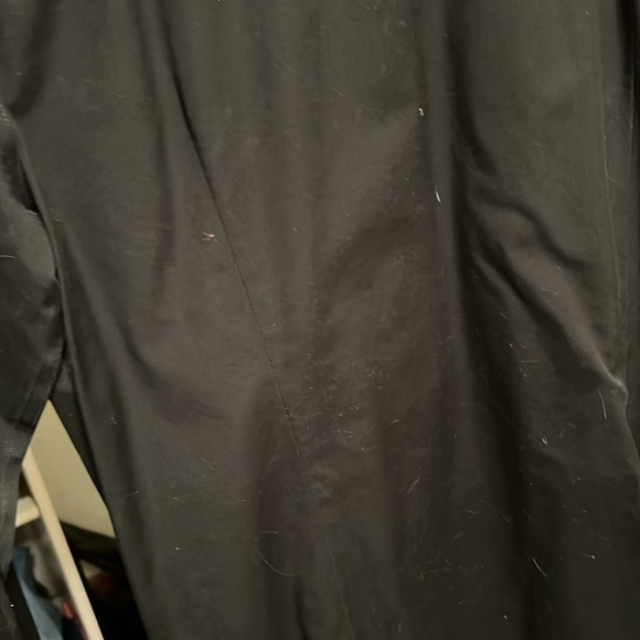 Talbots black cotton button-down with jeweled neck and cuffs - Picture 5 of 6